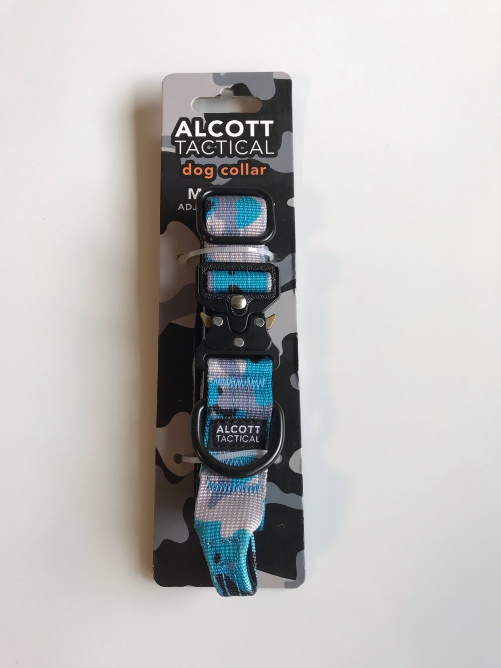 Alcott Tactical Adjustable Blue Camouflage Camo Medium 15-20 Inches Dog Collar